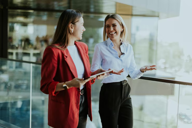 Happy business professionals